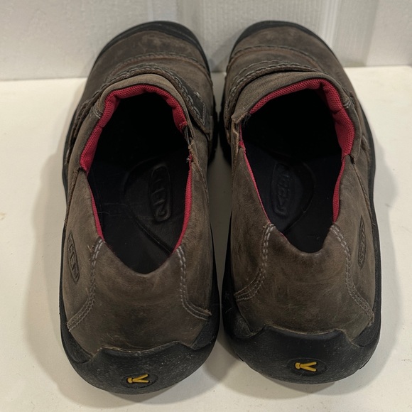 Keen Kaci Full-Grain Magnet Brown Leather Slip-On Clogs Size 8.5 VGUC - Picture 3 of 6